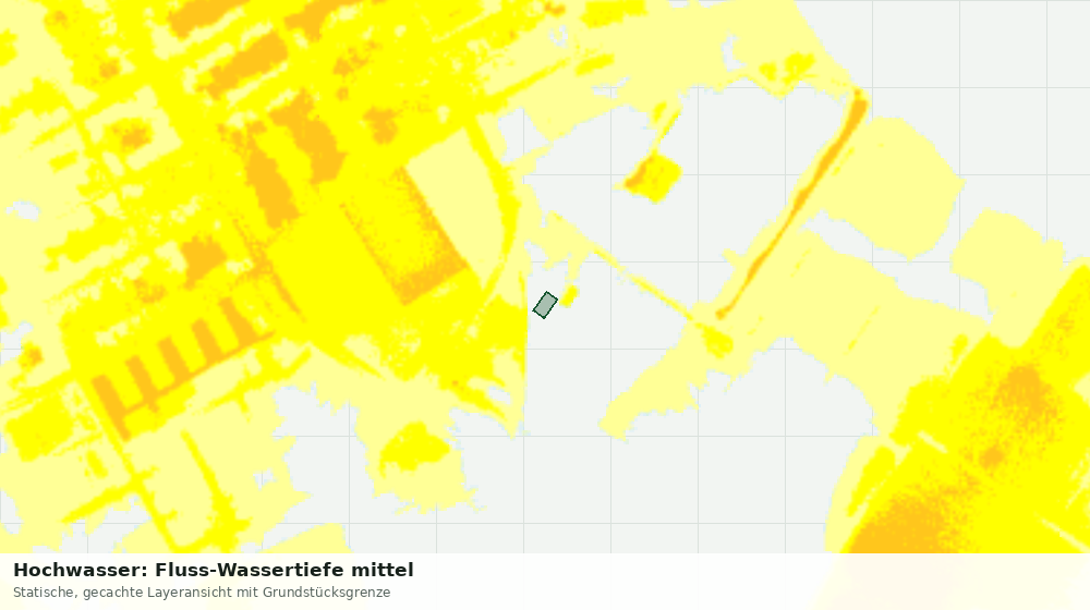 Statische Kartenansicht: Hochwasser: Fluss-Wassertiefe mittel