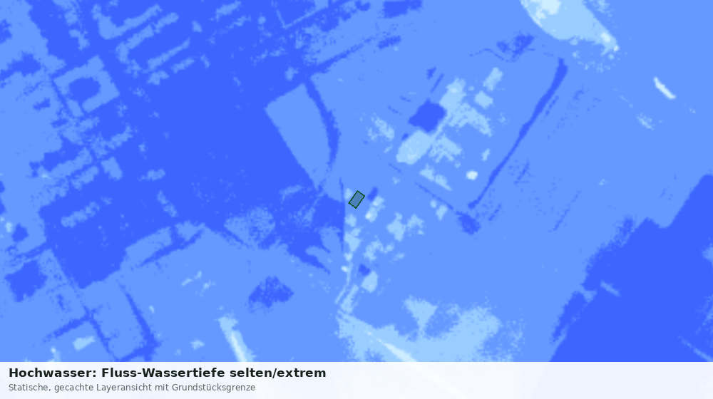 Statische Kartenansicht: Hochwasser: Fluss-Wassertiefe selten/extrem