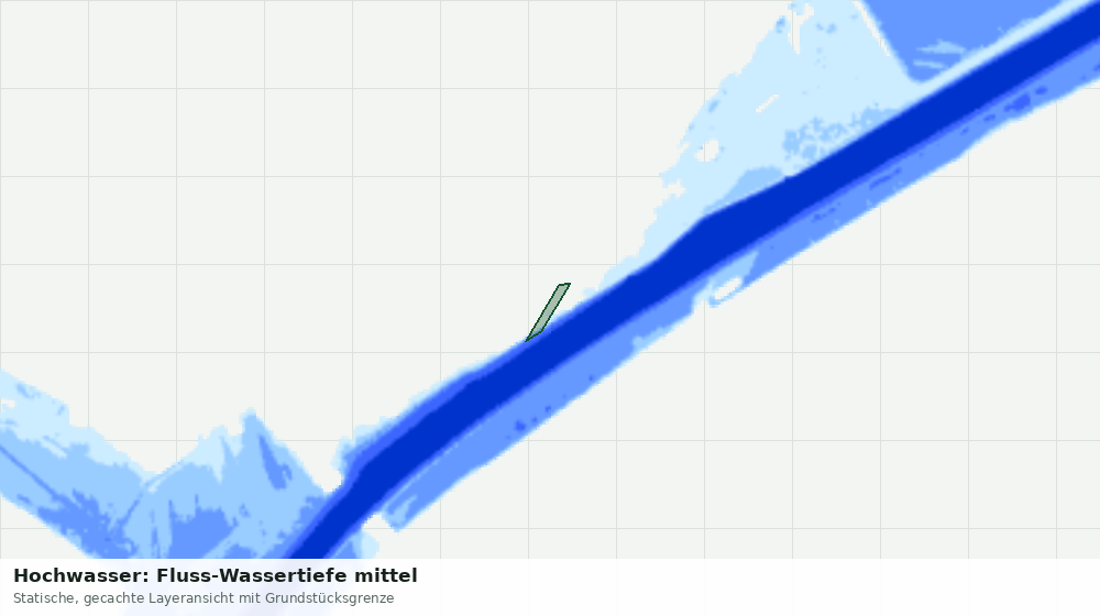 Statische Kartenansicht: Hochwasser: Fluss-Wassertiefe mittel