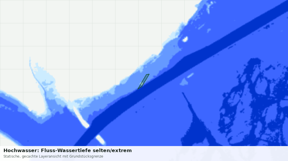 Statische Kartenansicht: Hochwasser: Fluss-Wassertiefe selten/extrem