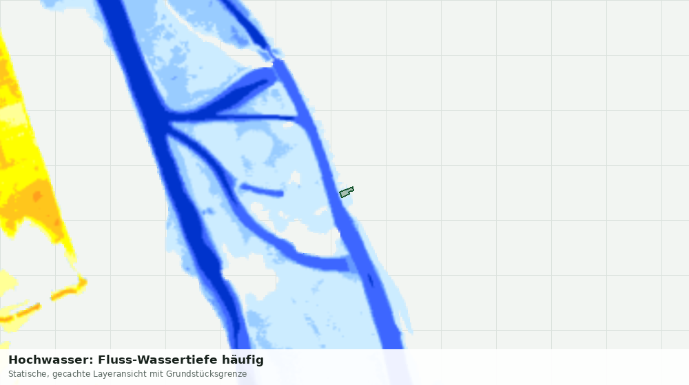 Statische Kartenansicht: Hochwasser: Fluss-Wassertiefe häufig