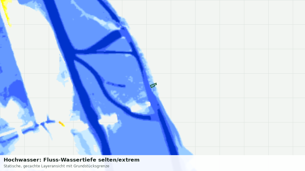 Statische Kartenansicht: Hochwasser: Fluss-Wassertiefe selten/extrem