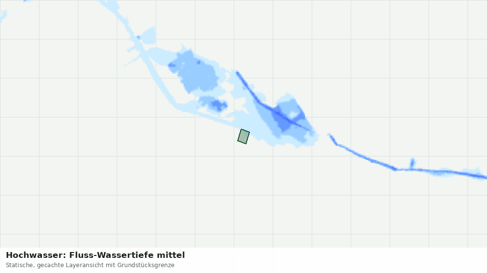 Statische Kartenansicht: Hochwasser: Fluss-Wassertiefe mittel
