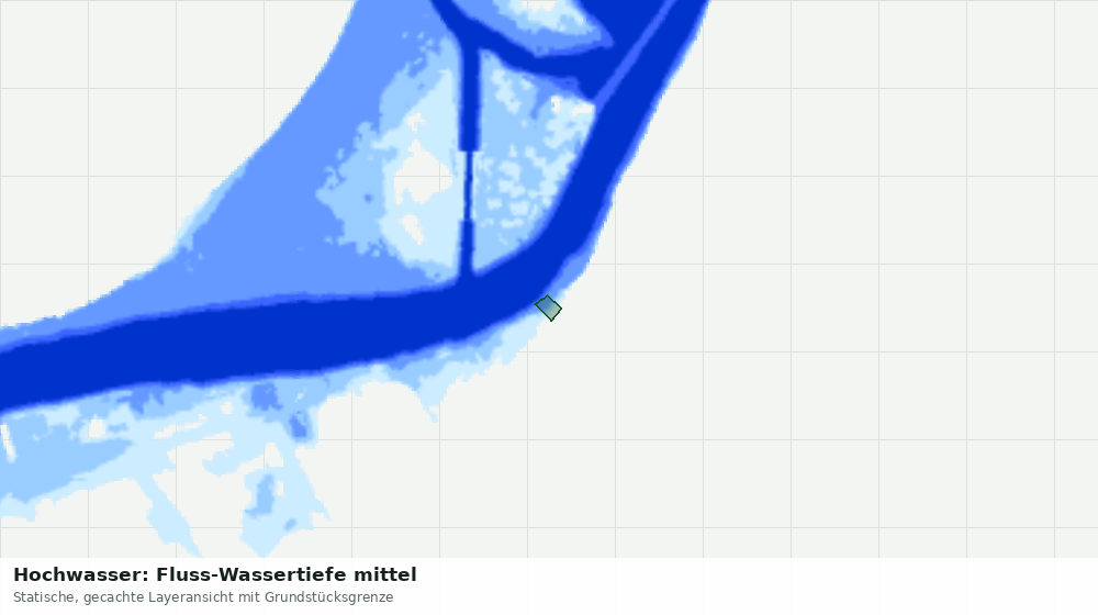 Statische Kartenansicht: Hochwasser: Fluss-Wassertiefe mittel