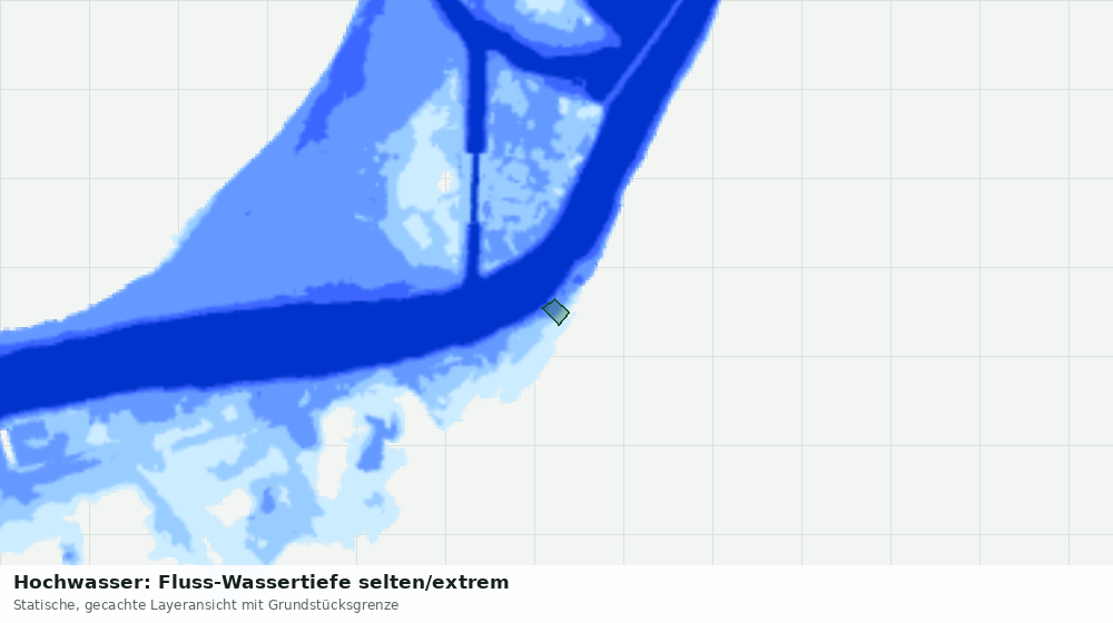 Statische Kartenansicht: Hochwasser: Fluss-Wassertiefe selten/extrem