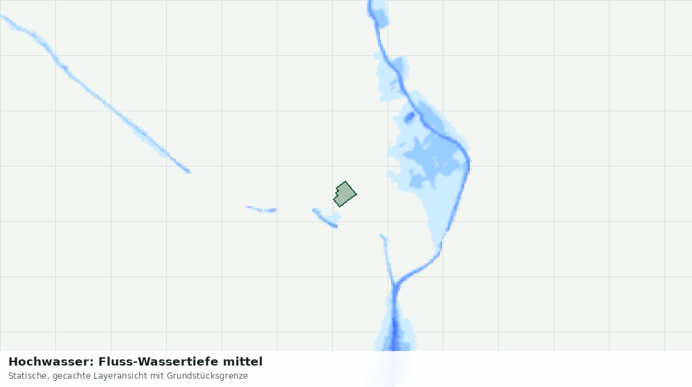 Statische Kartenansicht: Hochwasser: Fluss-Wassertiefe mittel