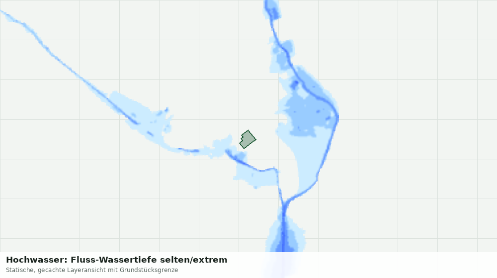 Statische Kartenansicht: Hochwasser: Fluss-Wassertiefe selten/extrem