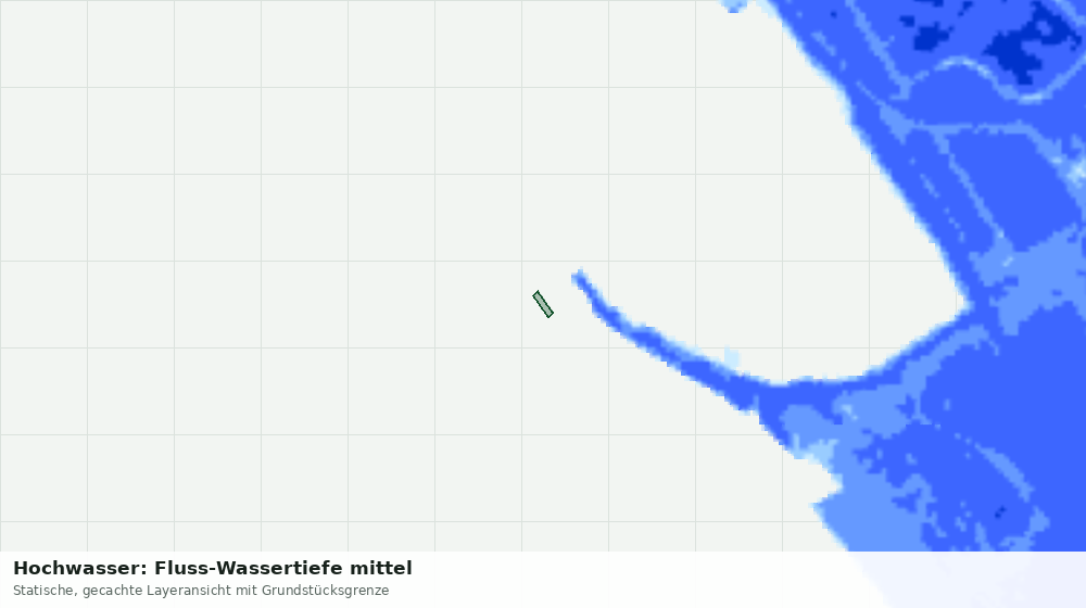 Statische Kartenansicht: Hochwasser: Fluss-Wassertiefe mittel