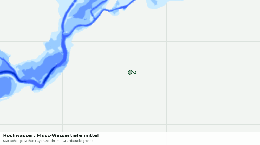 Statische Kartenansicht: Hochwasser: Fluss-Wassertiefe mittel