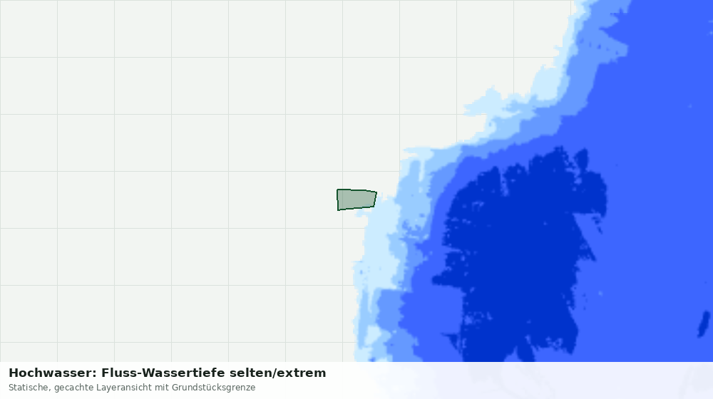 Statische Kartenansicht: Hochwasser: Fluss-Wassertiefe selten/extrem