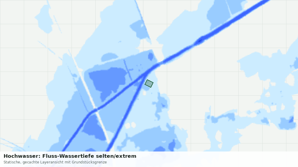 Statische Kartenansicht: Hochwasser: Fluss-Wassertiefe selten/extrem