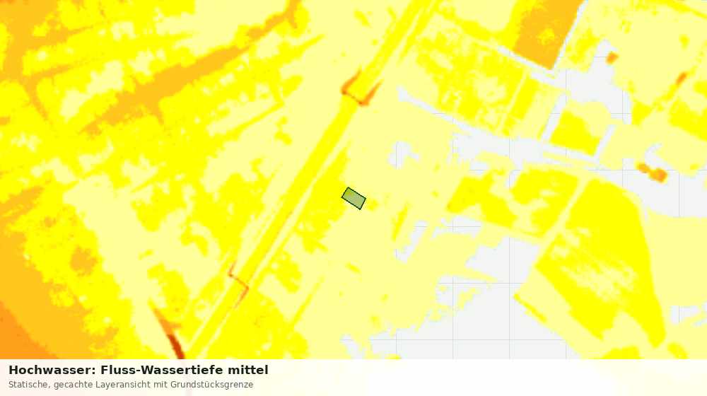 Statische Kartenansicht: Hochwasser: Fluss-Wassertiefe mittel