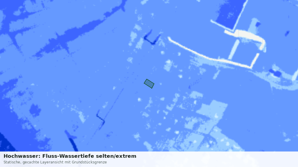 Statische Kartenansicht: Hochwasser: Fluss-Wassertiefe selten/extrem