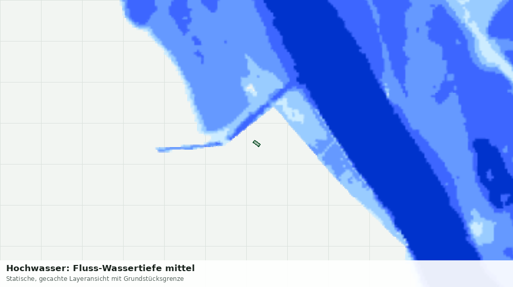 Statische Kartenansicht: Hochwasser: Fluss-Wassertiefe mittel