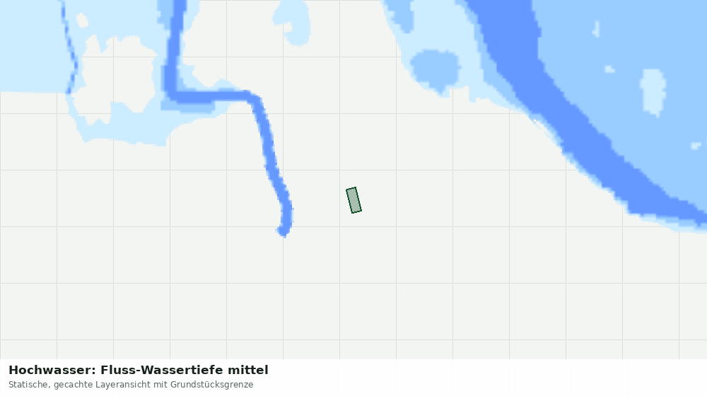 Statische Kartenansicht: Hochwasser: Fluss-Wassertiefe mittel