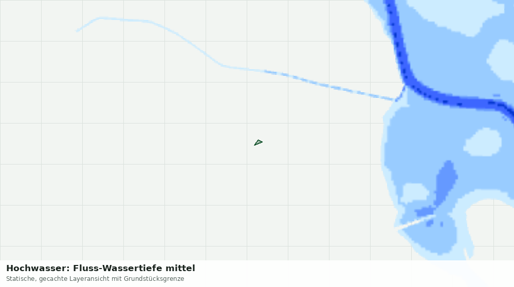 Statische Kartenansicht: Hochwasser: Fluss-Wassertiefe mittel