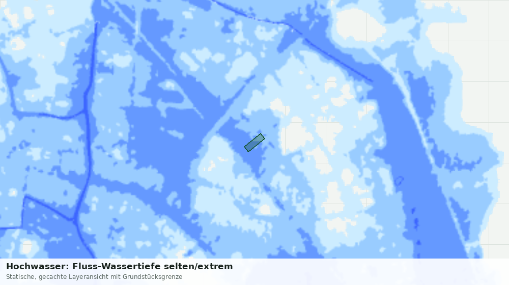 Statische Kartenansicht: Hochwasser: Fluss-Wassertiefe selten/extrem