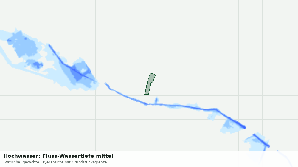 Statische Kartenansicht: Hochwasser: Fluss-Wassertiefe mittel