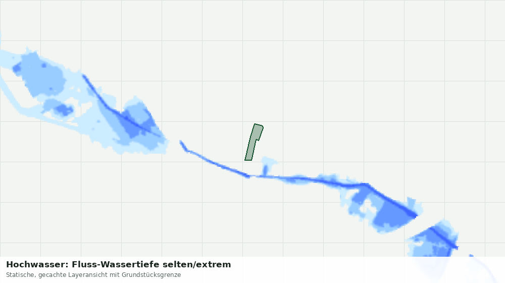 Statische Kartenansicht: Hochwasser: Fluss-Wassertiefe selten/extrem