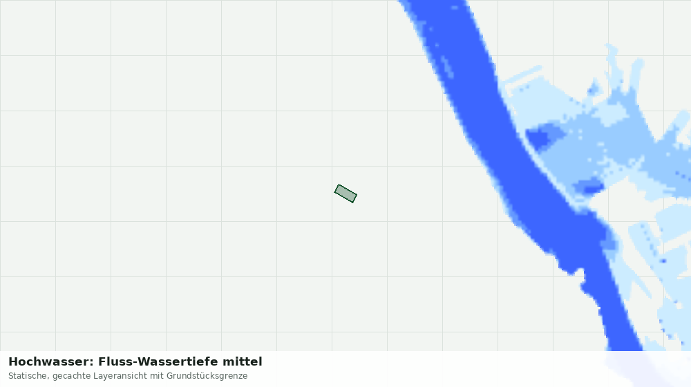 Statische Kartenansicht: Hochwasser: Fluss-Wassertiefe mittel