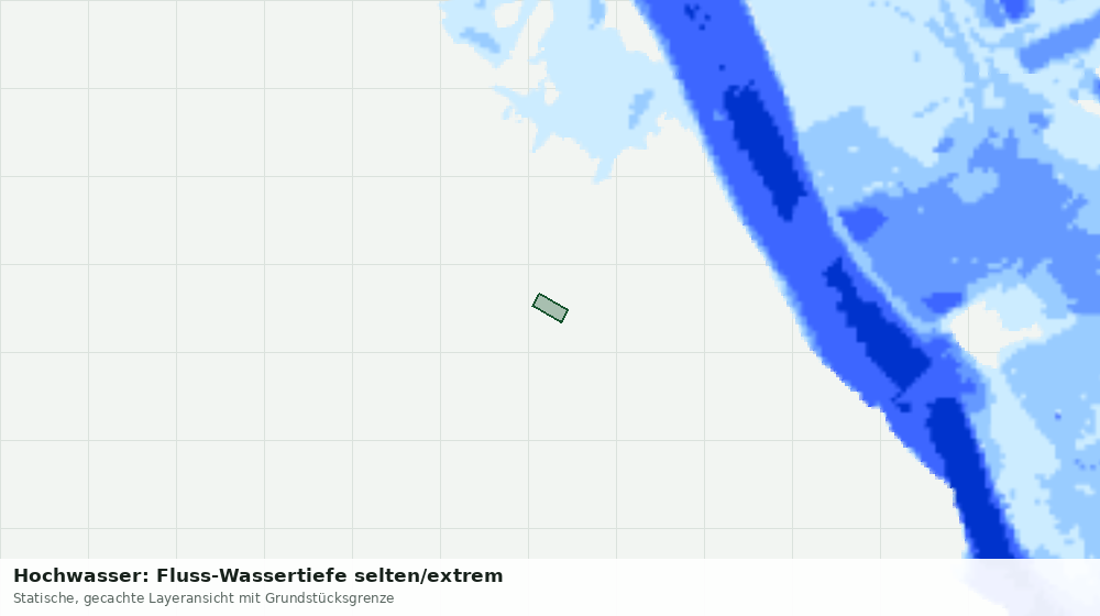 Statische Kartenansicht: Hochwasser: Fluss-Wassertiefe selten/extrem