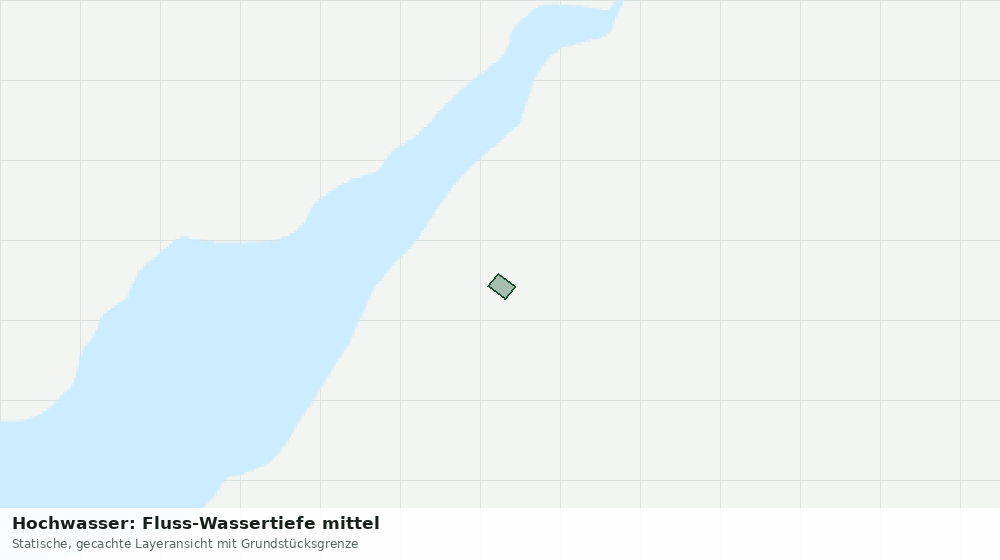 Statische Kartenansicht: Hochwasser: Fluss-Wassertiefe mittel