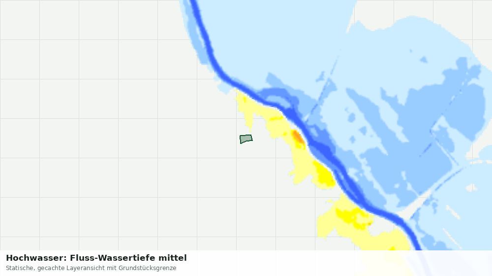 Statische Kartenansicht: Hochwasser: Fluss-Wassertiefe mittel