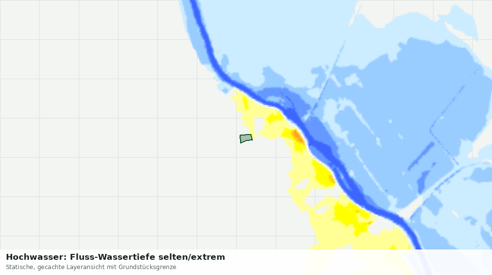 Statische Kartenansicht: Hochwasser: Fluss-Wassertiefe selten/extrem