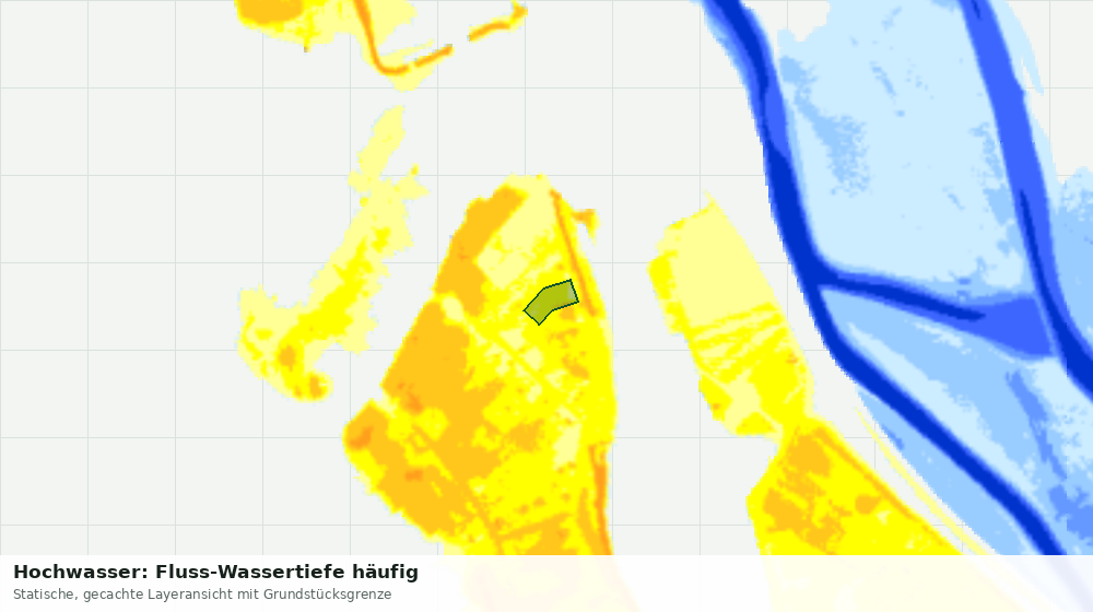 Statische Kartenansicht: Hochwasser: Fluss-Wassertiefe häufig