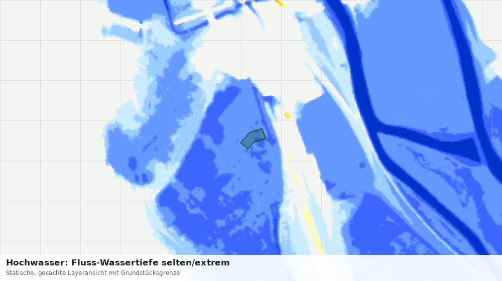 Statische Kartenansicht: Hochwasser: Fluss-Wassertiefe selten/extrem