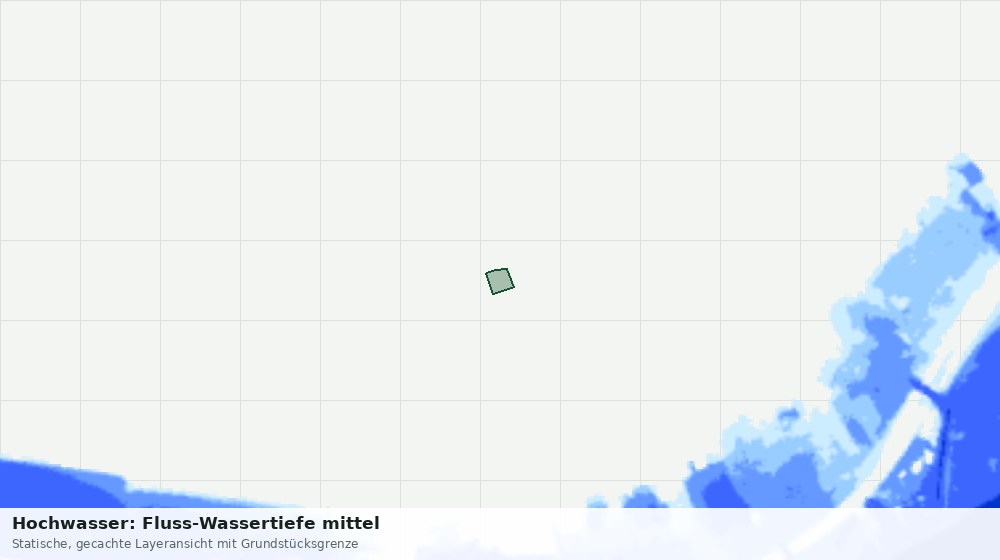 Statische Kartenansicht: Hochwasser: Fluss-Wassertiefe mittel