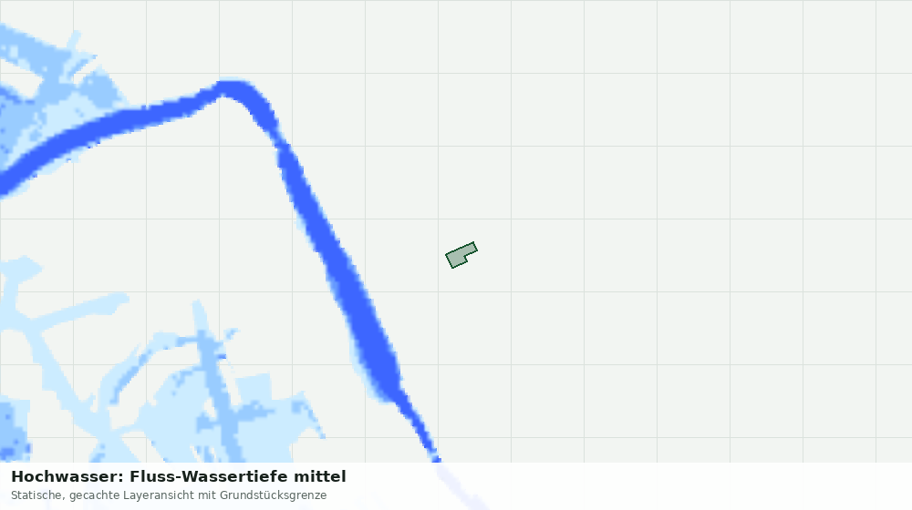Statische Kartenansicht: Hochwasser: Fluss-Wassertiefe mittel