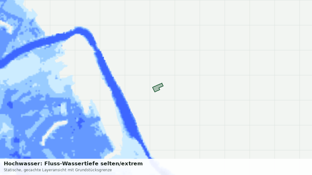 Statische Kartenansicht: Hochwasser: Fluss-Wassertiefe selten/extrem