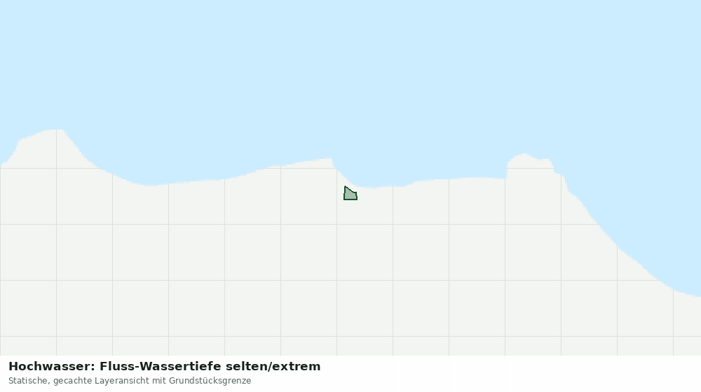 Statische Kartenansicht: Hochwasser: Fluss-Wassertiefe selten/extrem