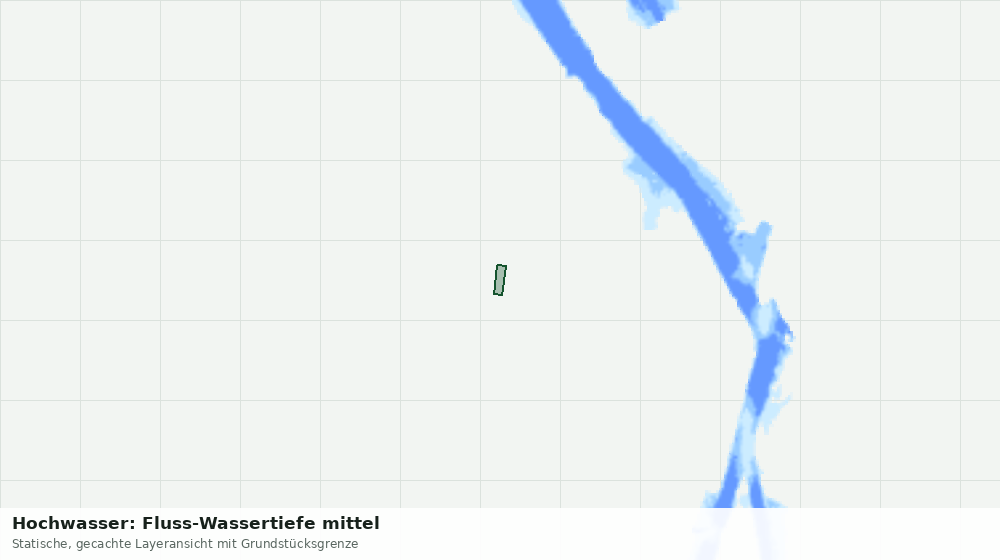 Statische Kartenansicht: Hochwasser: Fluss-Wassertiefe mittel