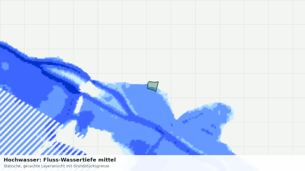 Statische Kartenansicht: Hochwasser: Fluss-Wassertiefe mittel