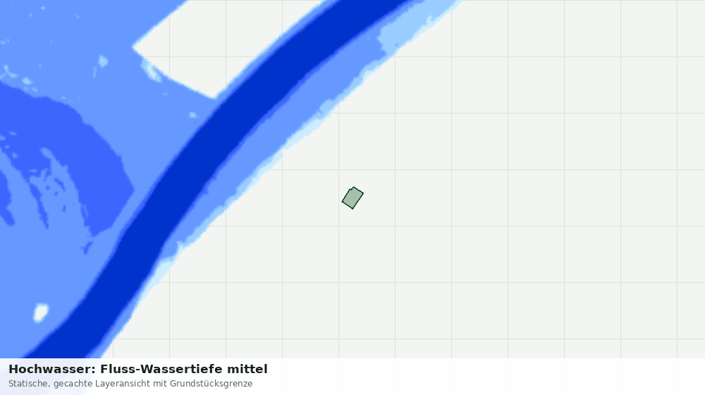 Statische Kartenansicht: Hochwasser: Fluss-Wassertiefe mittel