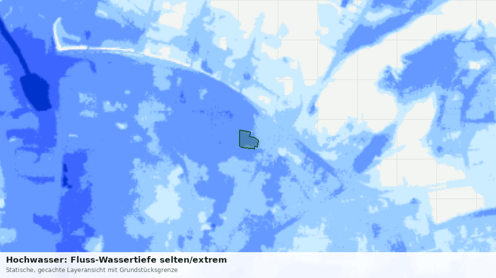 Statische Kartenansicht: Hochwasser: Fluss-Wassertiefe selten/extrem