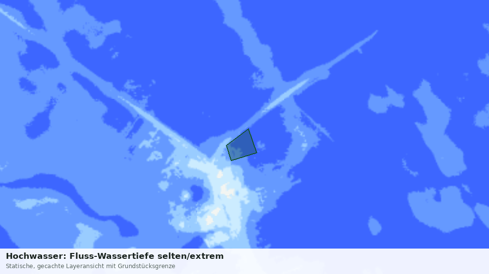 Statische Kartenansicht: Hochwasser: Fluss-Wassertiefe selten/extrem