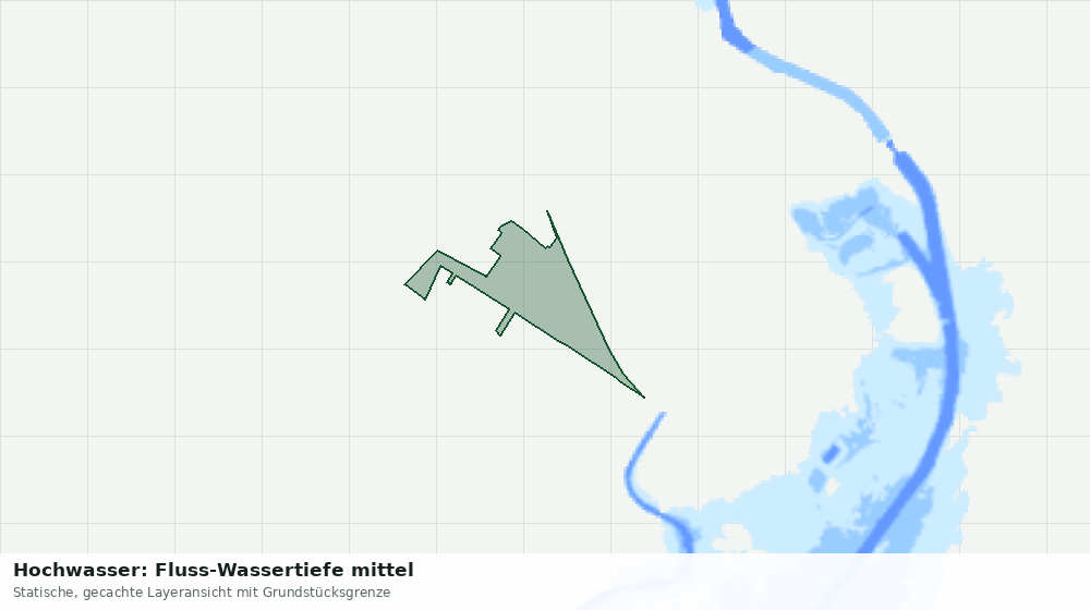 Statische Kartenansicht: Hochwasser: Fluss-Wassertiefe mittel