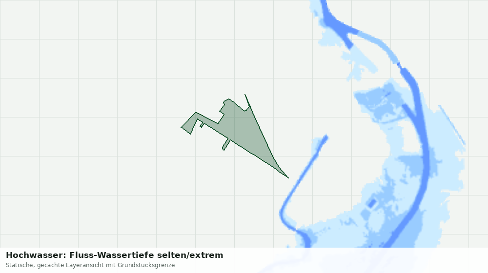 Statische Kartenansicht: Hochwasser: Fluss-Wassertiefe selten/extrem