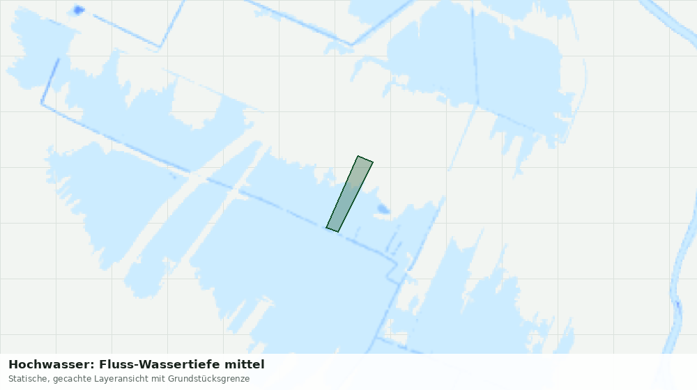 Statische Kartenansicht: Hochwasser: Fluss-Wassertiefe mittel