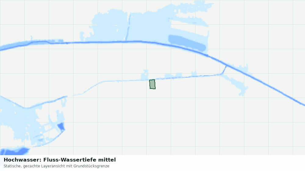 Statische Kartenansicht: Hochwasser: Fluss-Wassertiefe mittel