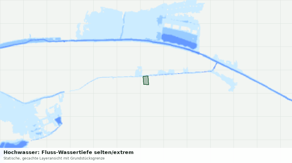 Statische Kartenansicht: Hochwasser: Fluss-Wassertiefe selten/extrem