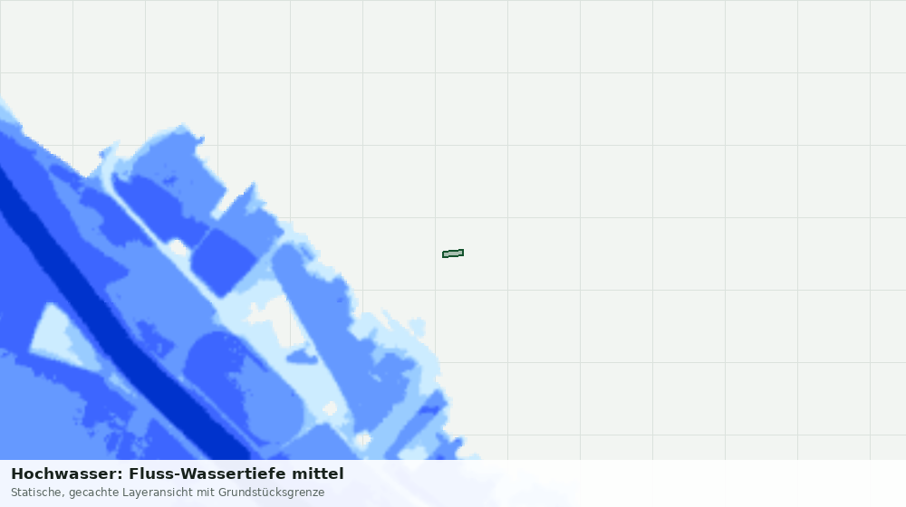 Statische Kartenansicht: Hochwasser: Fluss-Wassertiefe mittel