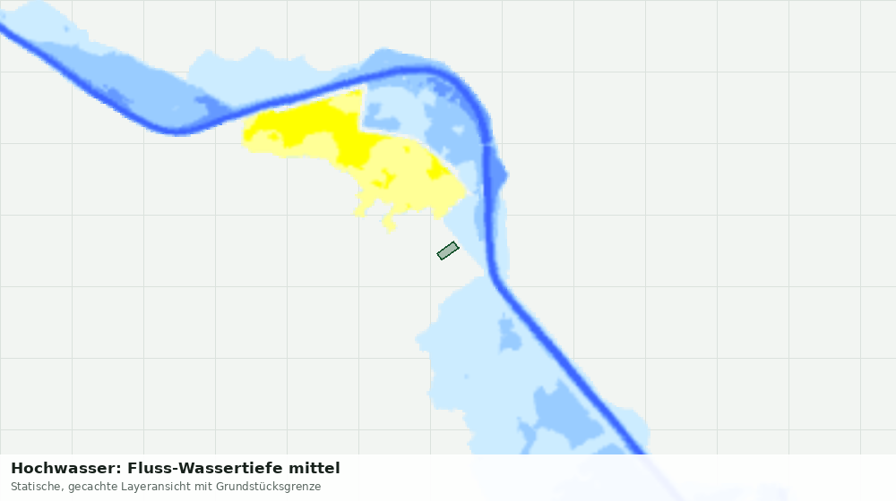 Statische Kartenansicht: Hochwasser: Fluss-Wassertiefe mittel