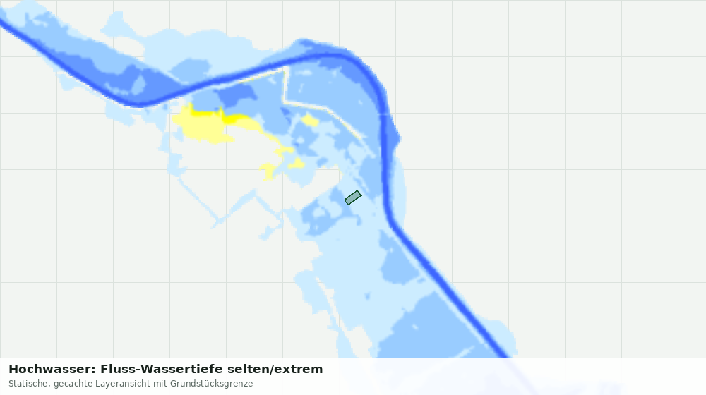 Statische Kartenansicht: Hochwasser: Fluss-Wassertiefe selten/extrem