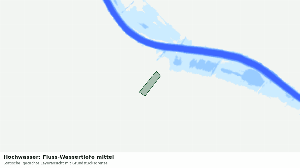 Statische Kartenansicht: Hochwasser: Fluss-Wassertiefe mittel