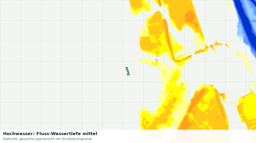 Statische Kartenansicht: Hochwasser: Fluss-Wassertiefe mittel