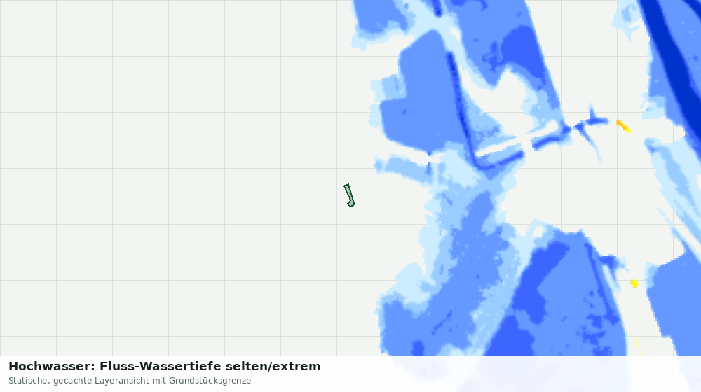 Statische Kartenansicht: Hochwasser: Fluss-Wassertiefe selten/extrem
